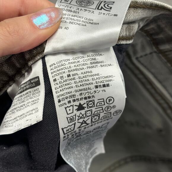 Levis 511 Black Tab Faded Light Wash Muted Tan Mens 32x30 Slim Fit Denim Jeans - Picture 6 of 13